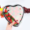 Herzf&ouml;rmige, umweltfreundliche Kunststoff-Obstkiste. Supermarkt-Einweg-Blister-Haustierkiste mit Deckel, frisch geschnittene Obst- und Gem&uuml;sekiste