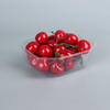 Transparente achteckige Einweg-Obsttabletts mit und ohne Deckel, Optionen f&uuml;r frisches Obst, geschnittenes Obst, gekochte Lebensmittel, Gem&uuml;se und frische Produkte.