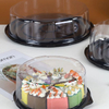 ホットで手頃な価格の PET をカスタマイズできるラウンドケーキ大容量トレイプラスチック包装箱