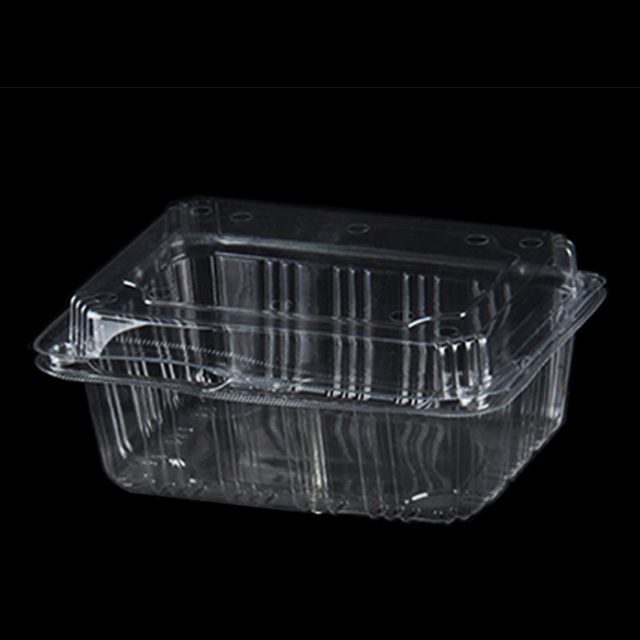 Bo&icirc;te de fruits en PET d&eacute;gradable, personnalis&eacute;e en usine, avec trous, bo&icirc;te transparente, bo&icirc;te de conservation fra&icirc;che