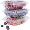 Transparente Obstkiste aus Kunststoff f&uuml;r Blaubeeren, Himbeeren und Weintrauben