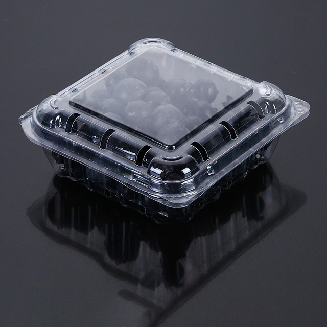 Einweg-Blaubeerbox, recycelbare transparente PET-Obstbox mit nicht por&ouml;sen Verpackungsboxen