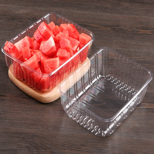 Vassoio per prodotti freschi in PET usa e getta per supermercato, blister trasparente in plastica per imballaggio di frutta e verdura per supermercato