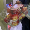 Transparente Obstkiste aus Kunststoff f&uuml;r Blaubeeren, Himbeeren und Weintrauben